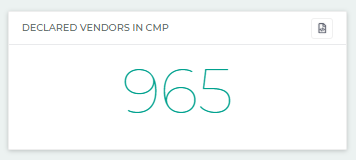 Amount of vendor declared in the CMP
