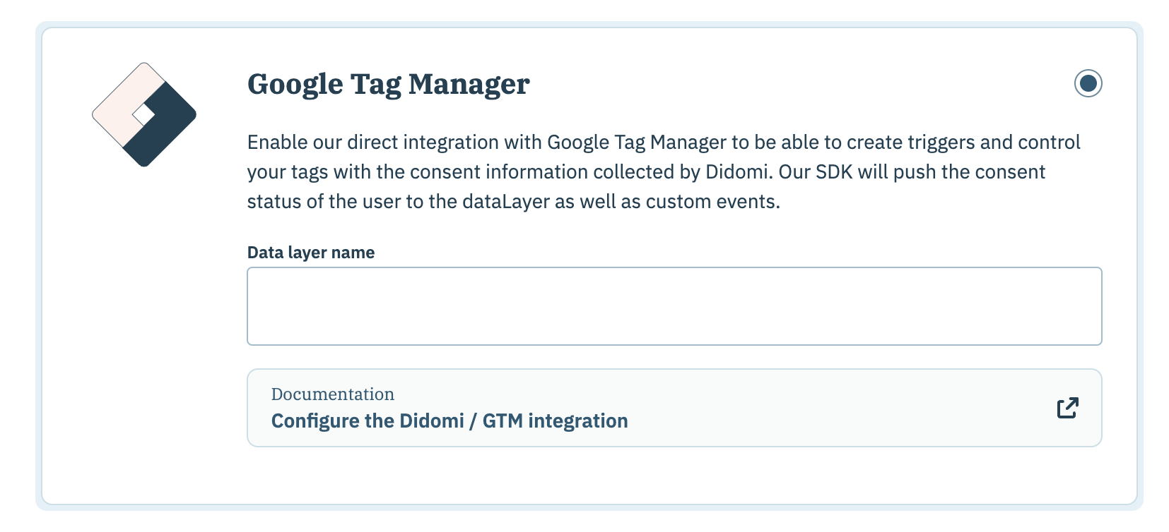 Block your tags with our Google Tag Manager integration